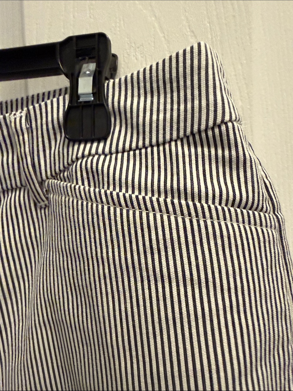 croft & barrow Black and White Pinstripe Bermuda Shorts - Picture 3 of 6